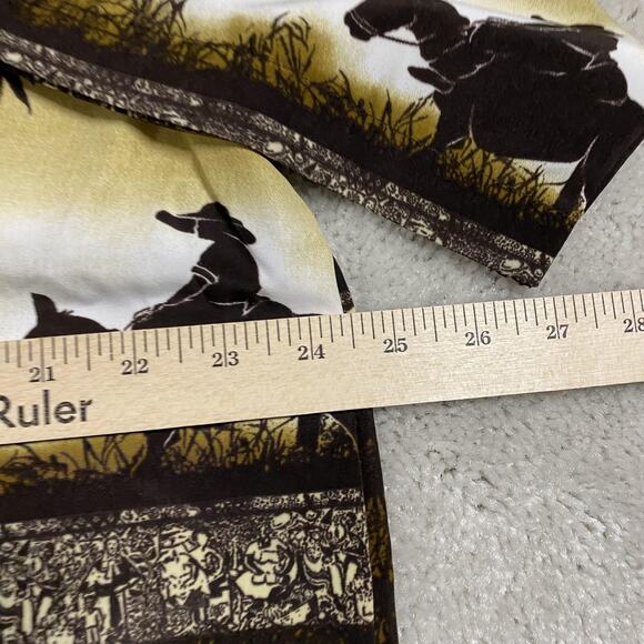 Y2K Southpole Shirt Mens L Brown Western Cowboy Print Button Front Short Sleeve - Picture 5 of 7